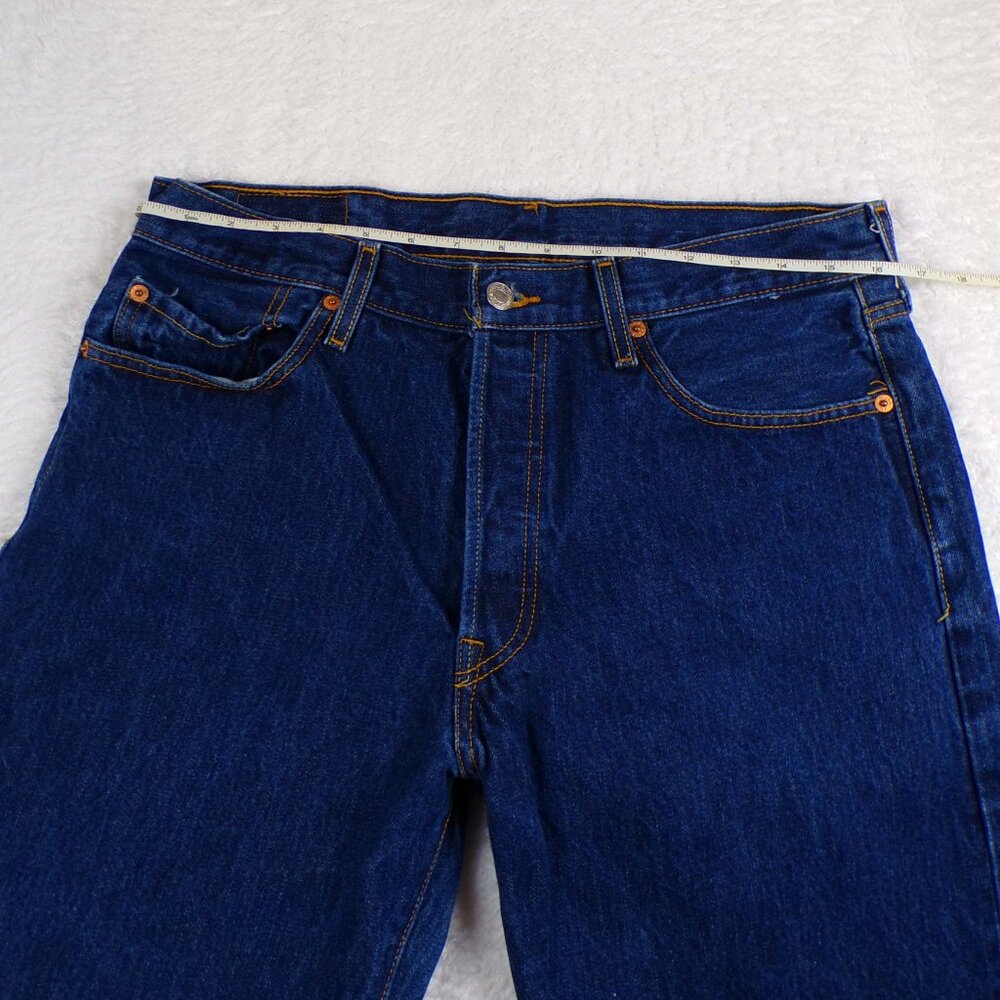 VTG Levi's 501XX Mens 34X34 Denim Jeans Straight Leg Button Fly @R Tag CW1205 - Picture 7 of 10